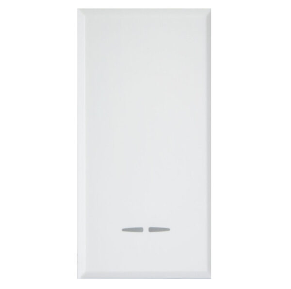 WHITEK S44 Pulsante Tasto con Gemma N.A. 1P 10A Illuminabile 1 Modulo Bianco Opaco - immagine 2