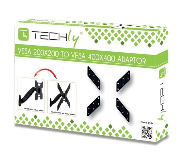 Adattatore per Supporto VESA da 200x200 a 400x400 Nero - immagine 2