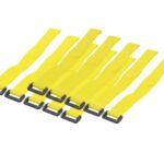 Fascette Fermacavo Gialle in Velcro Set da 10 pz